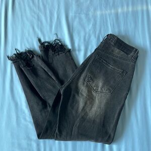 Women's Black Straight Leg Jeans